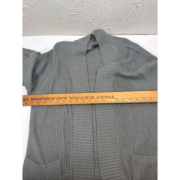 Zesica Womens Gray Open Front Knit Cardigan Sweater With Pockets Size XL - Picture 5 of 5